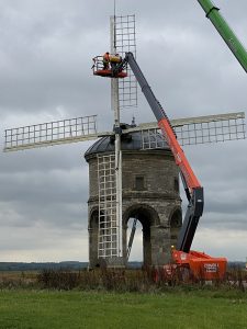 Chesterton Windmill undergoes first phase of repairs with 24m lithium boom lift