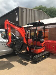 Kubota 1.7 ton Excavator available for hire from Coventry's No1 Independent Plant Hire Company