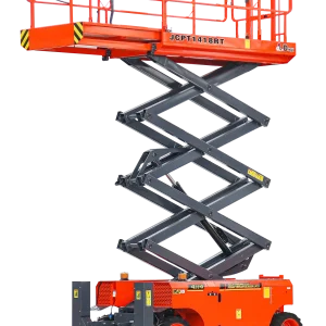 All-terrain 14m scissor lift hire in coventry from Clements Plant & Access Hire.